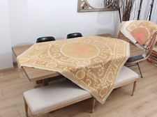 Suzani Fabric Suzani Throw Home Gift 5.18' x 5.18' Vintage Fast Shipment 16336
