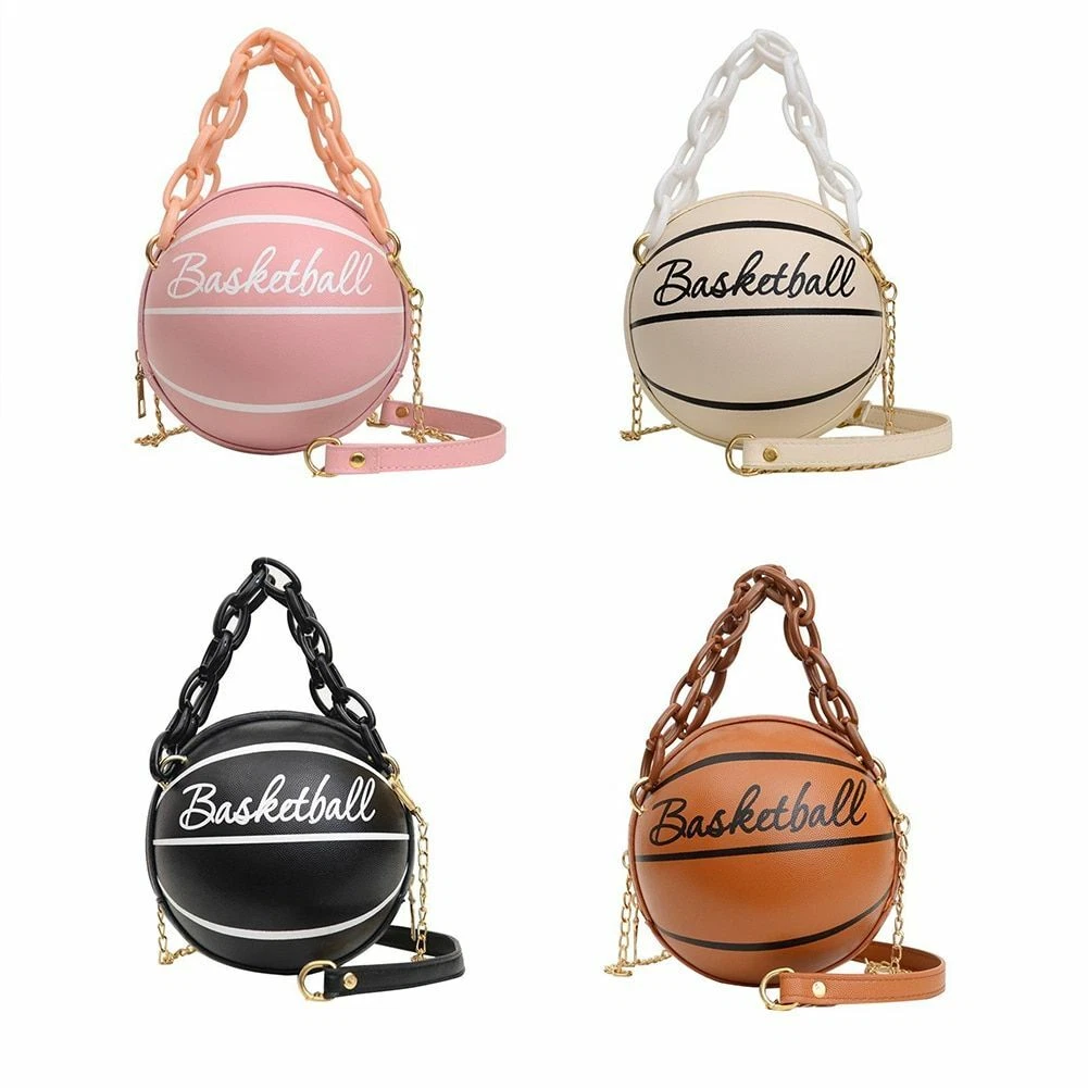 Shoulder Bag Basketball Football Shape Crossbody Purse Chain Hand