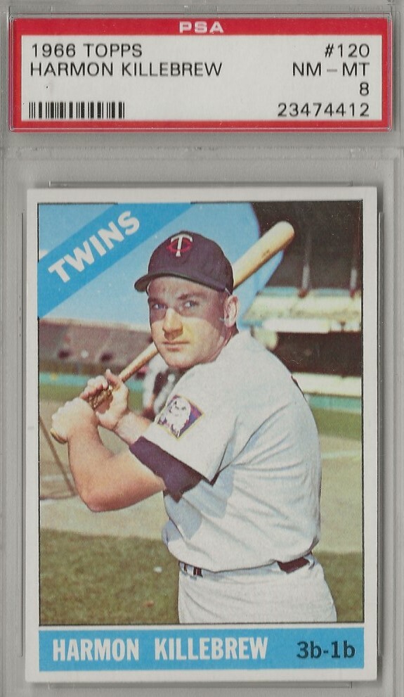 1966 Topps 120 Harmon Killebrew PSA 8 Twins