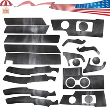 17Pcs Carbon Fiber Interior Set Cover Sticker Fit For Honda CRV CR-V 2007-2011