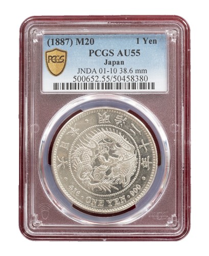 Japan 1 Yen Meiji Silver Coin 38.1mm M20 (1887) CHOPMARKED NGC