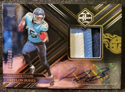 2022 Treylon Burks Limited Silver Foil RC AUTO / PATCH...../199.....Titans - Image 1 of 2