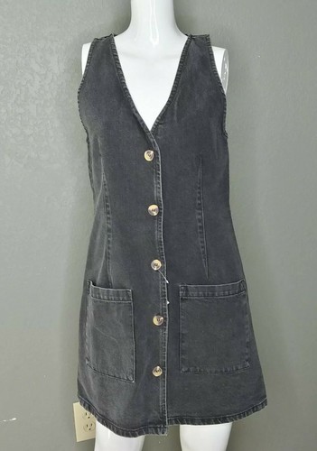 Distressed Denim Grunge Jumper Dress 