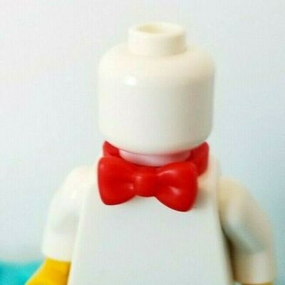 LEGO Minifigure BOW TIE Fancy RED Wedding Necklace Tuxedo Girl Boy Neck  Hole