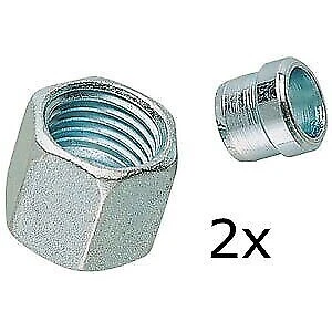 2x Tuerca + Oliva Hermeto 8mm GOK Truma Llave Gas Regulador Empalme Calefacción