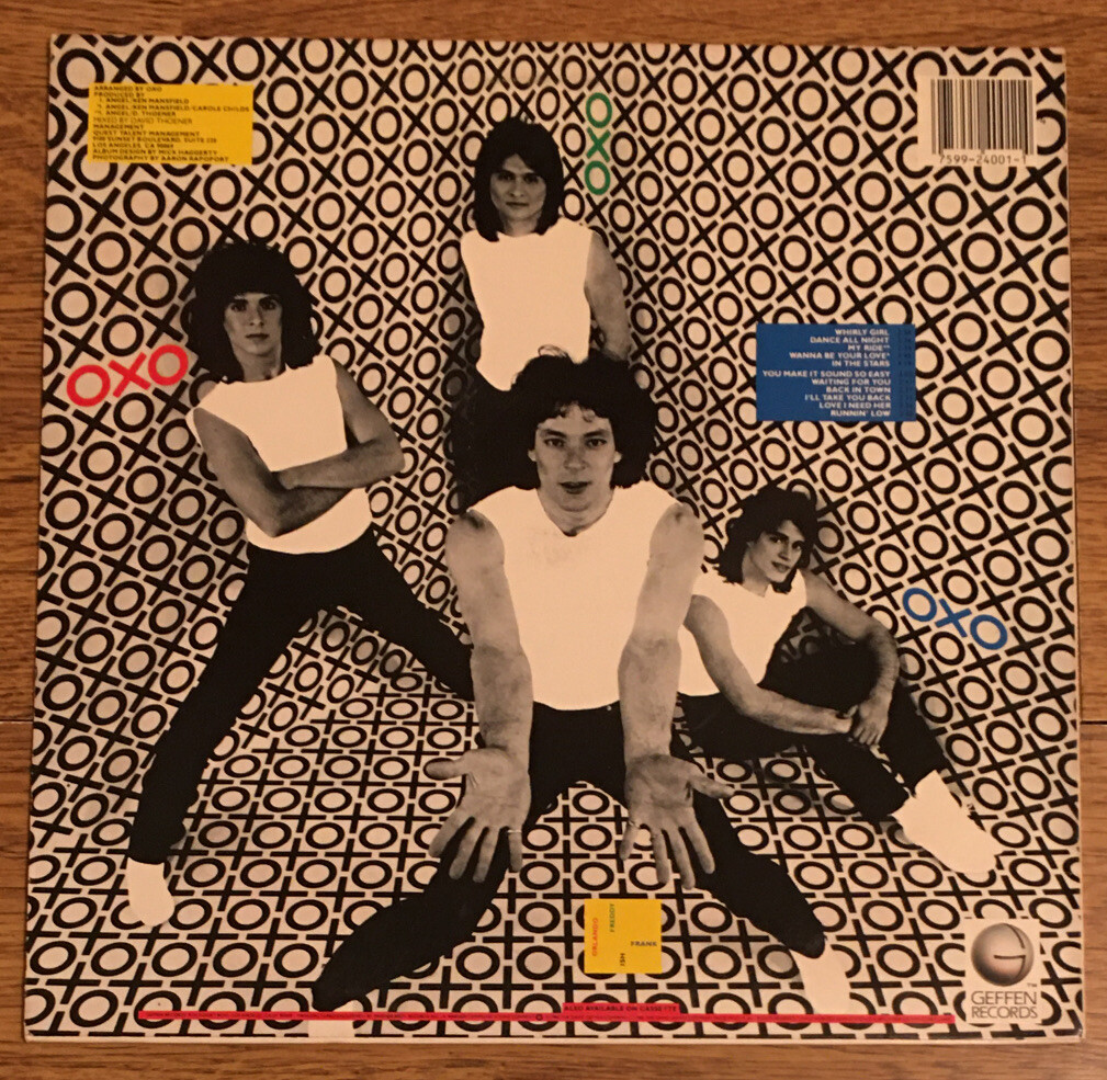 OXO~Self Titled~GEFFEN GHS-4001 LP~VINYL RECORD~Ultrasonic Cleaned