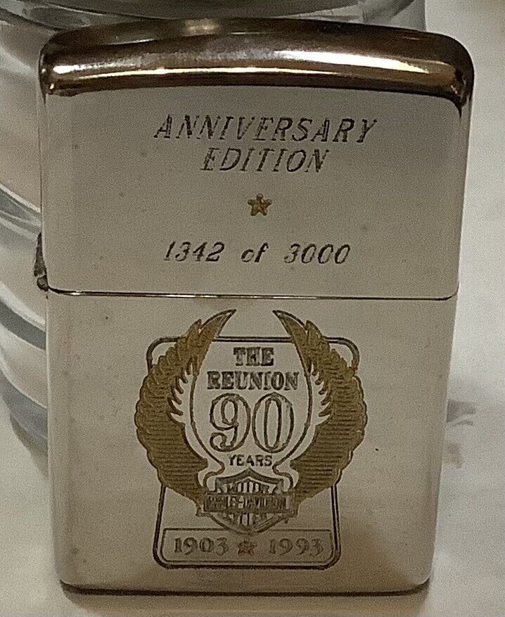 Harley Davidson Motorcycles Zippo Lighter 90th Anniversary Harley Davidson Motorcycles Zippo Lighter 90th Anniversary