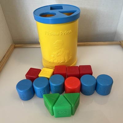Vintage 1977 Fisher Price Baby's First Shape Sorter Toy 14 Blocks
