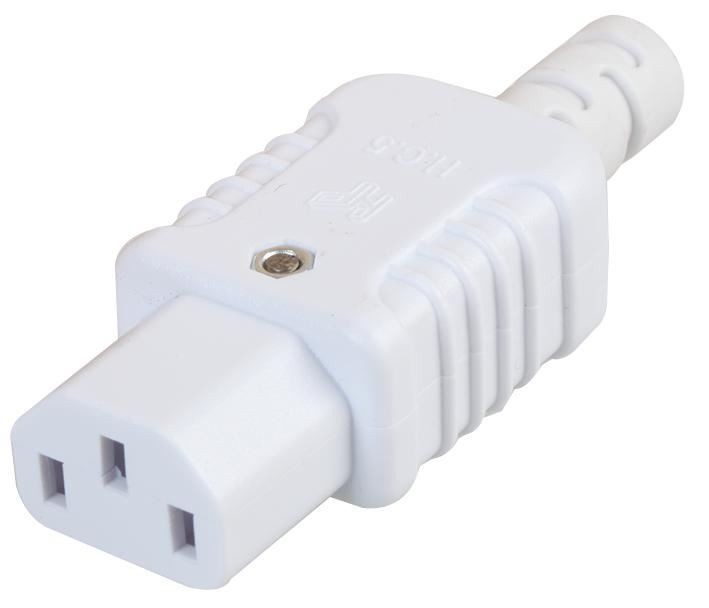 PRO ELEC - Rewireable IEC C13 Connector, White