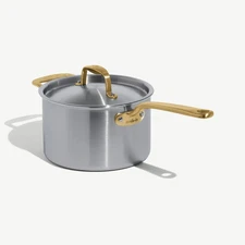 [SALE]-Stainless Clad Saucepan 4 QT · Antique Brass-[FREE SHIP]