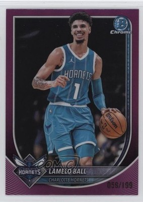 2025-26 Bowman Chrome Fuchsia Refractor 59/199 LaMelo Ball #BCV-86 1y9