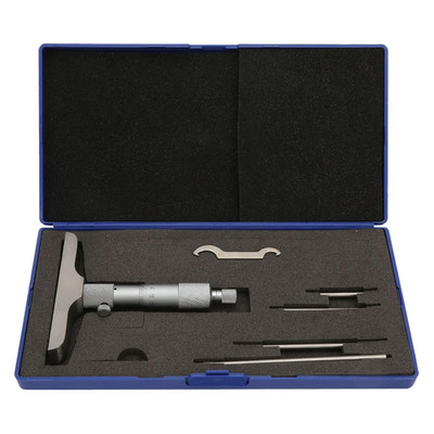 Depth Micrometer Stainless Steel round Head Depth Micrometer Gage Measuring Tool