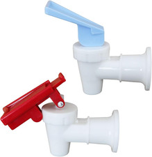 Water Cooler Faucet 2PCS White Plastic Water Cooler Spigots Reusable Spigot Spou