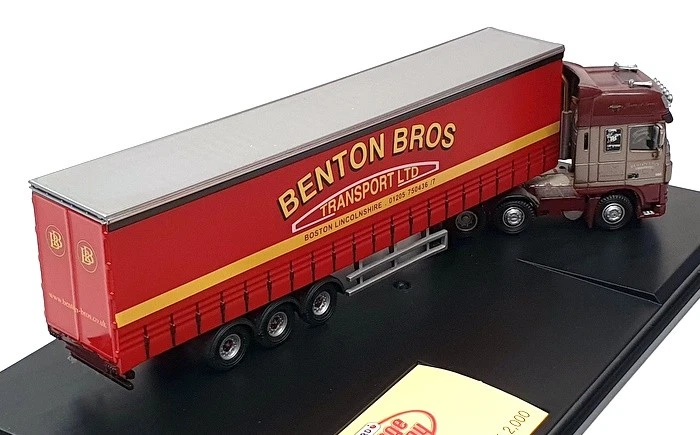 Oxford Diecast 1/43 Scale DAF11CS - DAF 105 Curtainside Truck Benton Bros. - Image 2 of 4