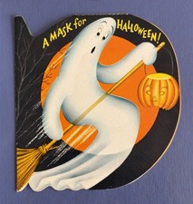 Vintage 1950s-1960s Halloween Greeting Card Rust Craft