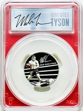 2023 $10 COOK ISLANDS MIKE TYSON 2 OZ SILVER PROOF PCGS PR70 FS ~TYSON SIGNED