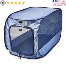 Soft Sided Pop Up Dog Kennel Portable Travel Pet Crate Mesh Panels Easy Clean US