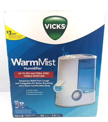 Vicks V750 Warm Mist Room Humidifier 1.0 Gallon Capacity