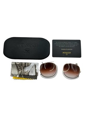 Moscot Clip-on Sunglasses For Lemtosh Gold Frame Brown Lens