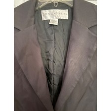 Women's Grey Doncaster 2 Button Fancy Blazer 100 Silk Size 6