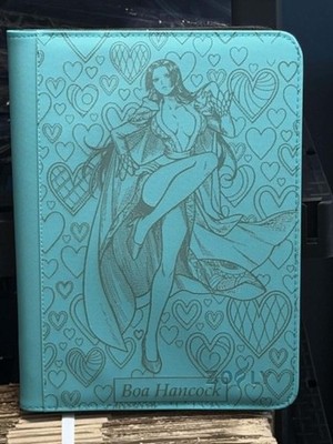 Boa Hancock with Hearts Laser Engraved Zipper 4-9-12 Slot Binder One Piece