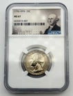 1976-P Washington Clad Quarter 25C NGC MS67 BU UNC Philadelphia US Coin BM1
