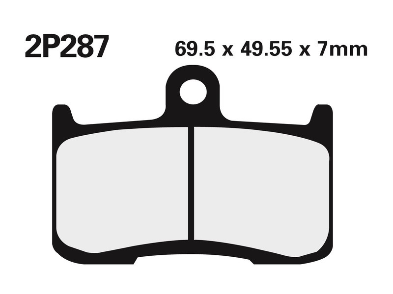 Plaquettes NISSIN métal fritté 2P-287ST avec freinage haute performance route et enduro