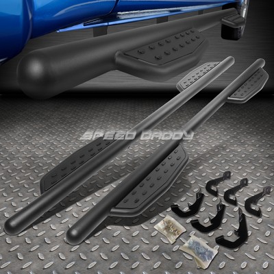 FOR 07-19 SILVERADO/SIERRA CREW CAB 3'' MATTE BLACK STEP BAR NERF RUNNING BOARDS