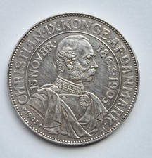 D&auml;nemark ~ 2 Kroner  ~ 1903 ~ 40. Regierungsjubil&auml;um ~ Christian IX.~ KM#802 #MA