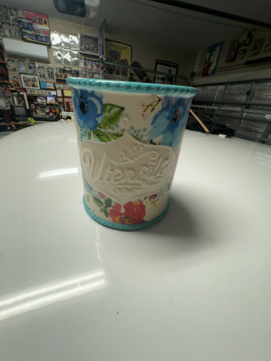 The Pioneer Woman Melody Stoneware Utensil Holder Turquoise