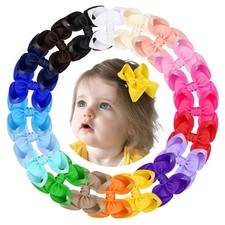 Oaoleer 20PCS Hair Bows for Girls Hair Accessories with Alligator Clips 2.5...