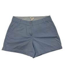 Crown  Ivy Blue CAROLINE Chino Shorts Flat Front Cotton Blend Sz 6P Petite
