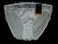 Vintage Wacoal White Nylon Sheer Floral Lace Bikini Panties S NWT