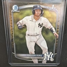 2025 Bowman Chrome Prospects Edgleen Perez #BCP-80 Gold  /50 Rept Refractor (RC)