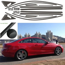 Matte Black Chrome Delete Window Trims For Mercedes Benz E Class W207 2009-2016