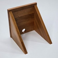8 x 8 Solid Cherry Lamp Shelf with Plug Hole at Back Center