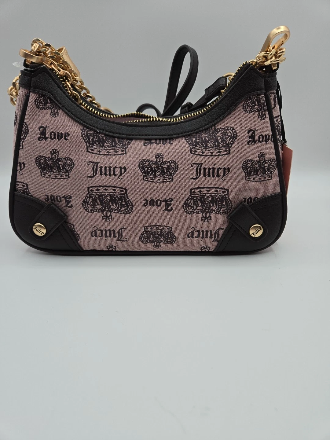 Borsa a tracolla JUICY COUTURE vintage couture nuova con etichetta rosa diamanti cristalli charms