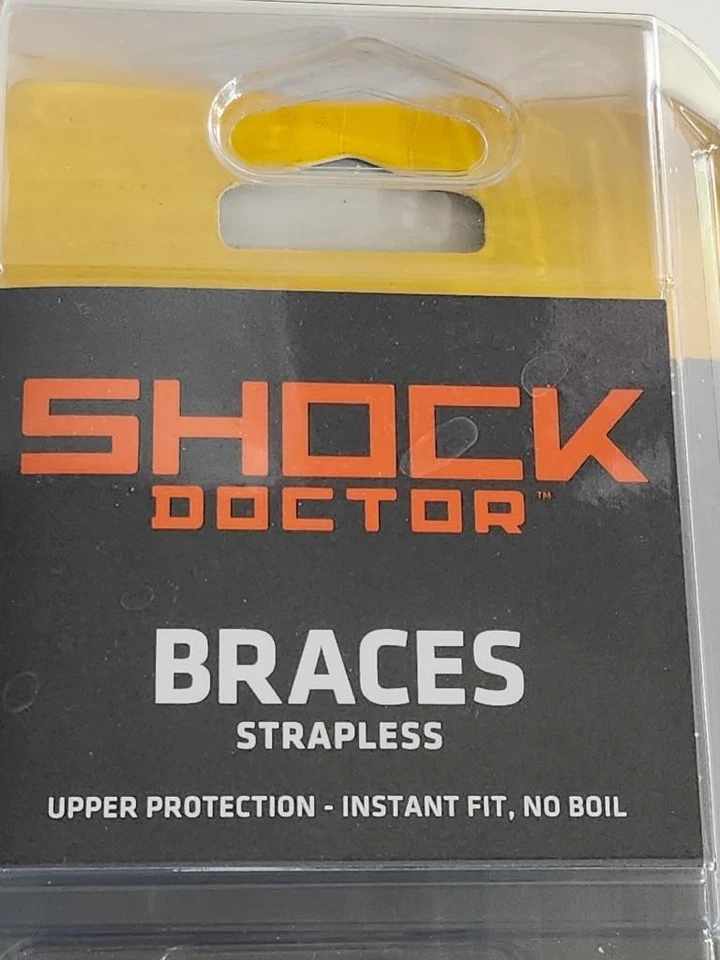 Protector bucal Shock Doctor Braces sin tirantes juvenil 11- azul lectura superior Foto 3 de 4