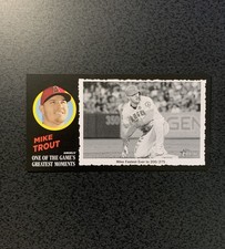 2020 Topps Heritage Mike Trout #21 Game's Greatest Moments Box Topper