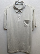 NEW Hurley Men's Large Polo Shirt Beige Short Sleeve Stretch NWT 38
