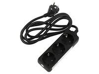 51295 VerläNgerungskabel 3G1,5Mm2 1,5M Pvc Schwarz Anz.Buchsen: 3 Goobay
