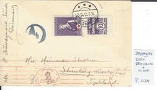 Dania; Mapa z Czerwonym Krzyżem, zobacz skany. (P024) Danmark