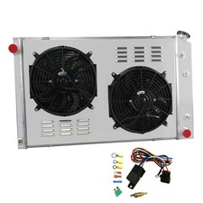 3 Row Radiator Fans Compatible With 1973-1991 Chevy C/K C10 C20 C30 K10 Truck...