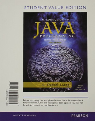 Intro to Java Programming, Comprehensive Version, Student Value Edition (10t...