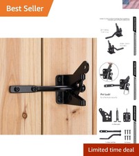 Heavy-Duty Self-Locking Gate Latch - Automatic Gravity Lever for Garden Security