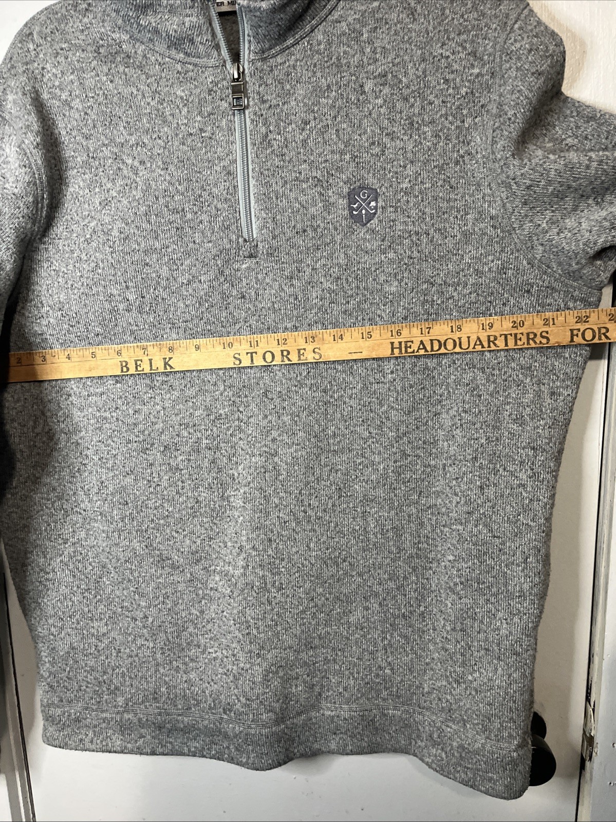 PETER MILLAR PULLOVER SIZE Large GRAY HEATHER 1/4… - image 12
