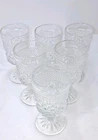 Vintage Anchor Hocking Wexford, Water Wine Goblets, 6 3/4" T x 3" Dia, Set of 6