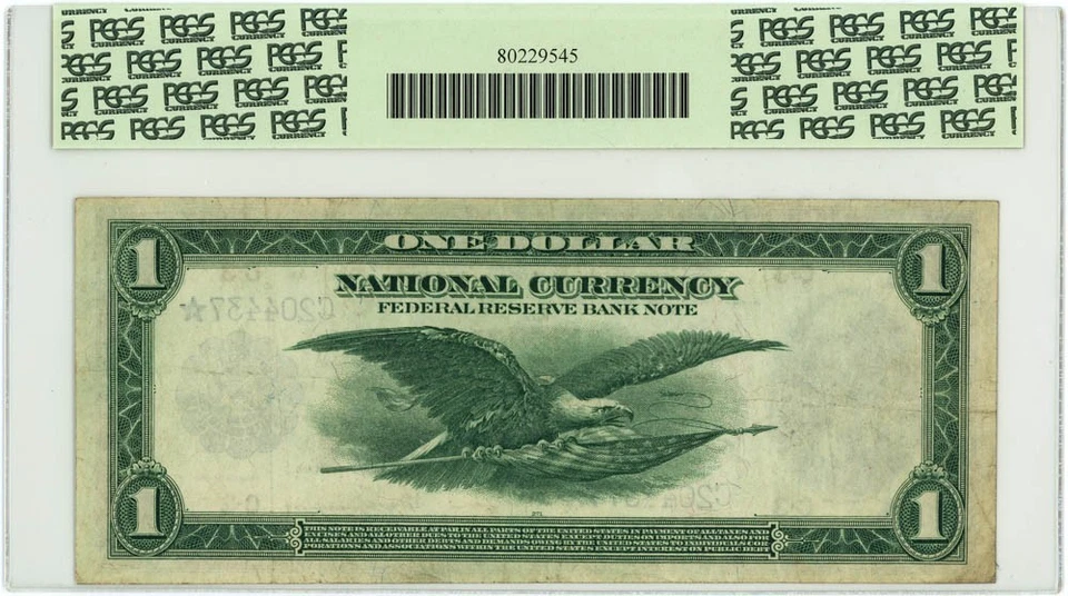 FR.715* $1 1918 FRBN Philadelphia Star Note VF30PPQ PCGS Currency 950750-70 - Image 2 of 3