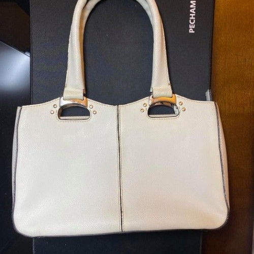 White Leather Bag Thrift Vintage | Good Condition