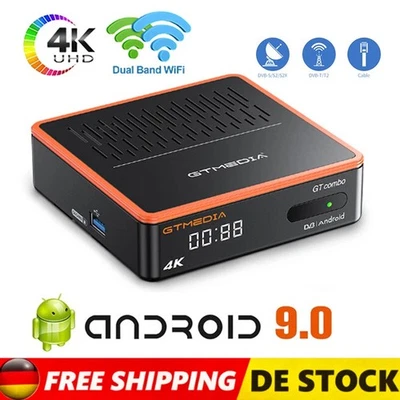 GTMEDIA 4K UHD Satellit und terrestrischer DVB-S2/S2X/T2-Empfänger Smart TV Box - Bild 1 von 4